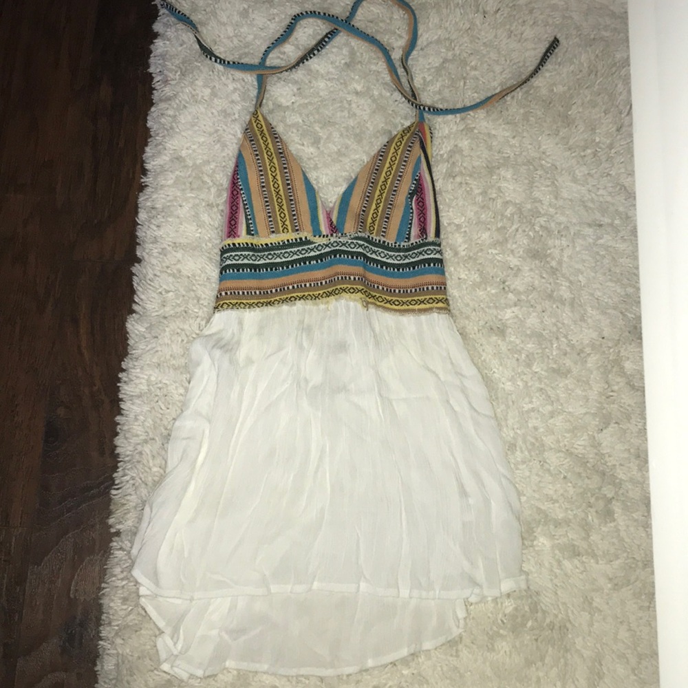 Aztec print halter top